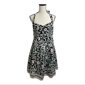 Evan Picone dress halter style black and white floral. Size 10. Womens